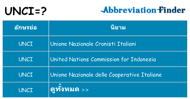 อะไรไม่ unci ถึง