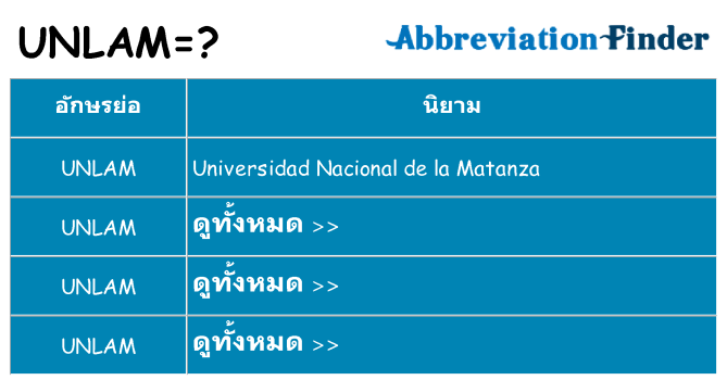 อะไรไม่ unlam ถึง
