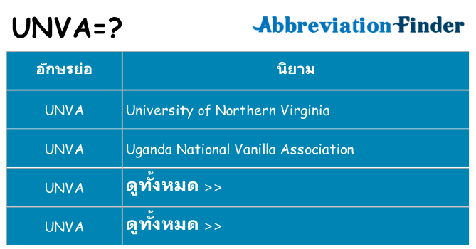 อะไรไม่ unva ถึง