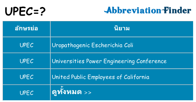 อะไรไม่ upec ถึง