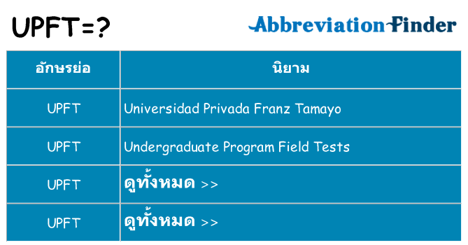 อะไรไม่ upft ถึง