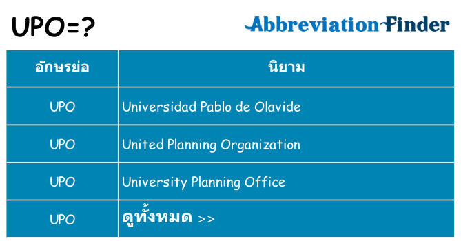 อะไรไม่ upo ถึง