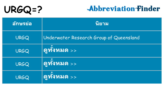 อะไรไม่ urgq ถึง