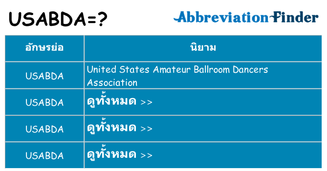 อะไรไม่ usabda ถึง