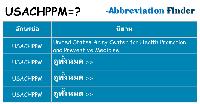 อะไรไม่ usachppm ถึง