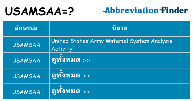 อะไรไม่ usamsaa ถึง
