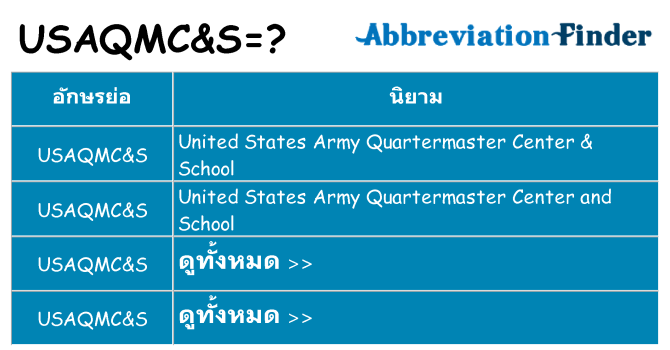 อะไรไม่ usaqmcs ถึง