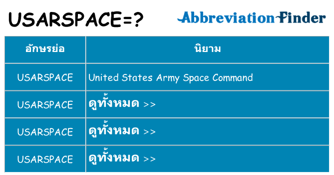 อะไรไม่ usarspace ถึง