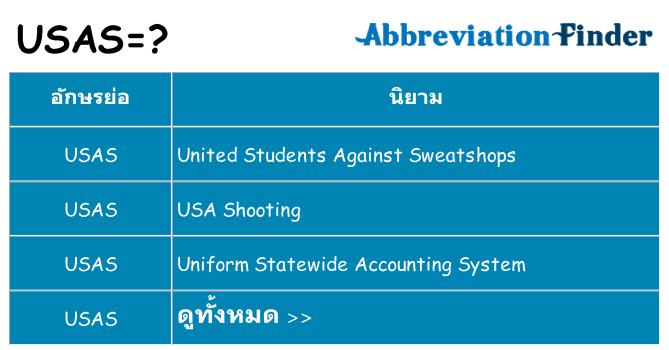 อะไรไม่ usas ถึง