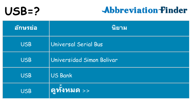 อะไรไม่ usb ถึง