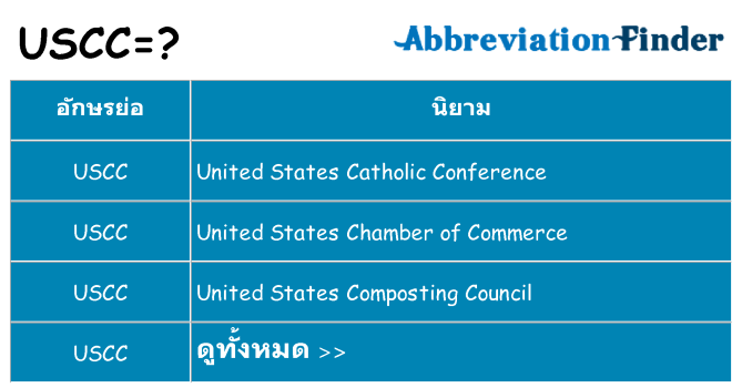 อะไรไม่ uscc ถึง