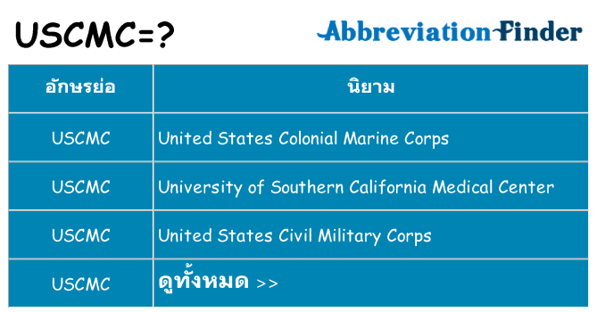 อะไรไม่ uscmc ถึง