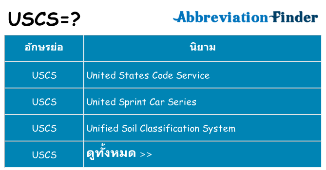 อะไรไม่ uscs ถึง