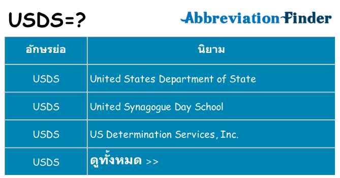 อะไรไม่ usds ถึง