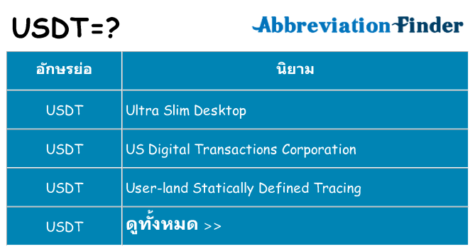 อะไรไม่ usdt ถึง