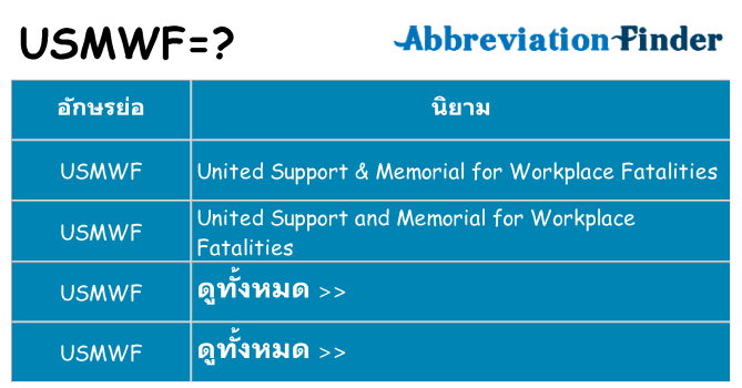 อะไรไม่ usmwf ถึง