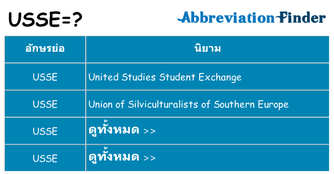 อะไรไม่ usse ถึง