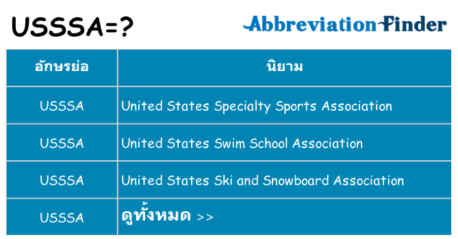 อะไรไม่ usssa ถึง