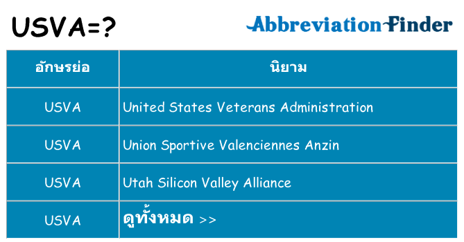 อะไรไม่ usva ถึง