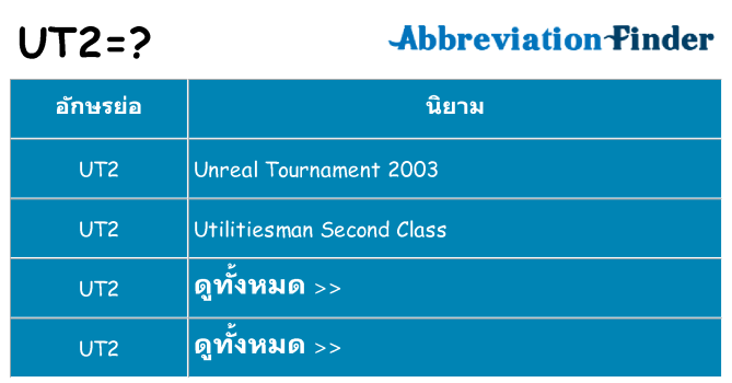 อะไรไม่ ut2 ถึง
