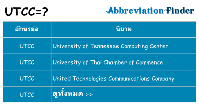 อะไรไม่ utcc ถึง