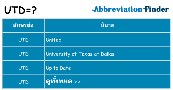อะไรไม่ utd ถึง