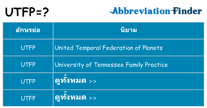 อะไรไม่ utfp ถึง