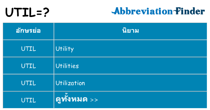 อะไรไม่ util ถึง
