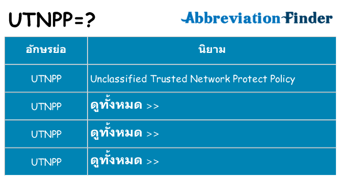 อะไรไม่ utnpp ถึง