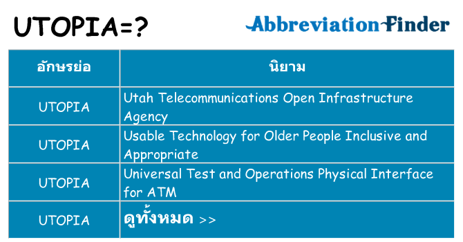 อะไรไม่ utopia ถึง