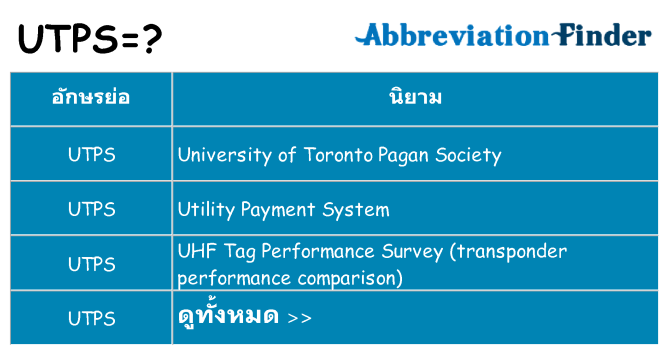 อะไรไม่ utps ถึง