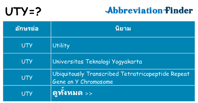 อะไรไม่ uty ถึง