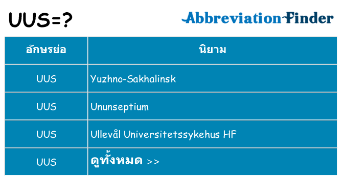 อะไรไม่ uus ถึง