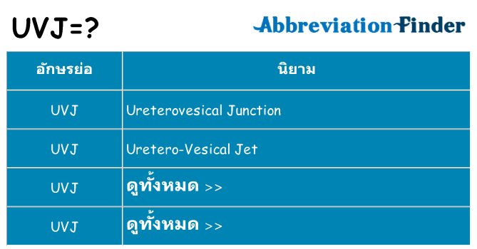 อะไรไม่ uvj ถึง