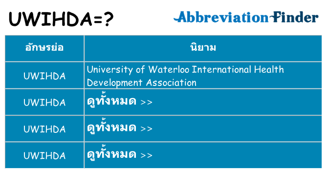 อะไรไม่ uwihda ถึง
