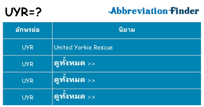 อะไรไม่ uyr ถึง
