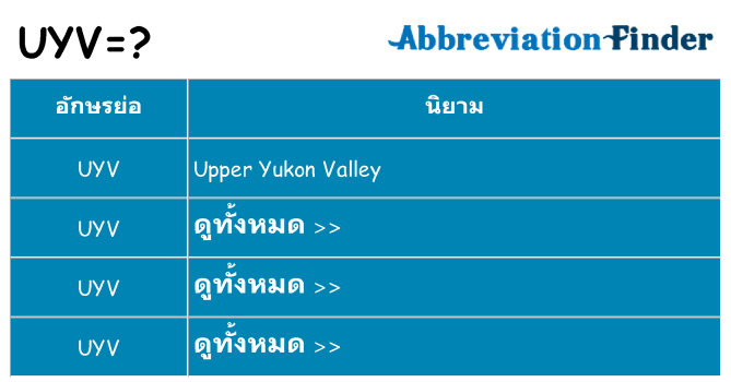 อะไรไม่ uyv ถึง