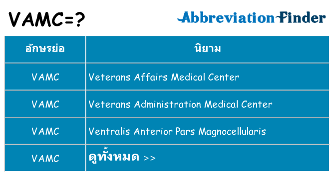 อะไรไม่ vamc ถึง