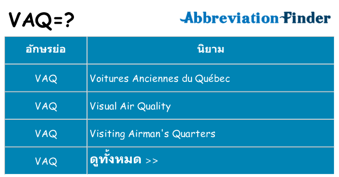 อะไรไม่ vaq ถึง