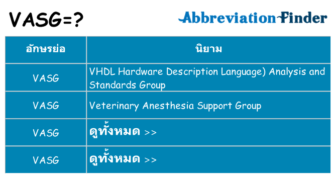 อะไรไม่ vasg ถึง