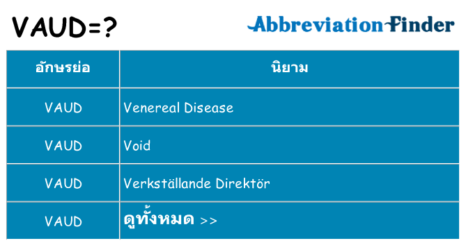 อะไรไม่ vaud ถึง