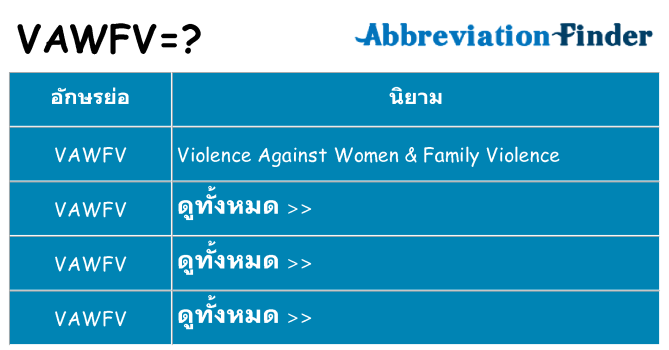 อะไรไม่ vawfv ถึง