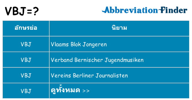 อะไรไม่ vbj ถึง