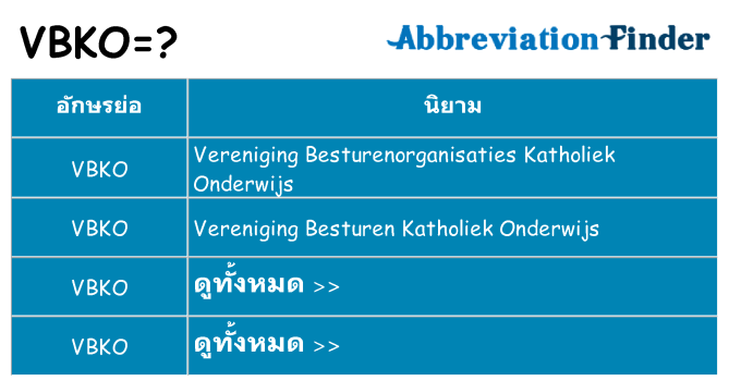 อะไรไม่ vbko ถึง