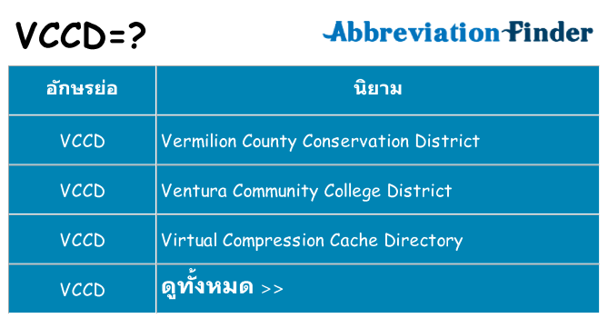 อะไรไม่ vccd ถึง
