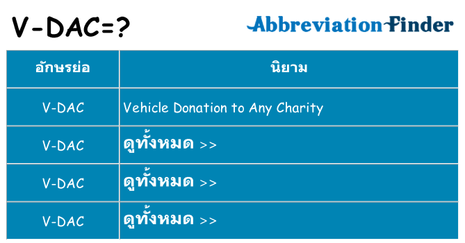 อะไรไม่ v-dac ถึง