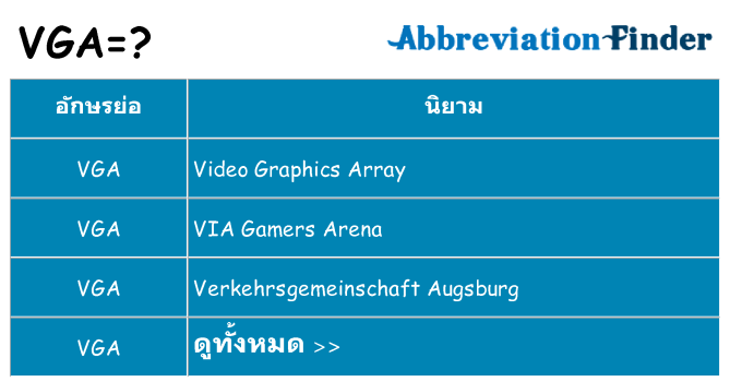 อะไรไม่ vga ถึง