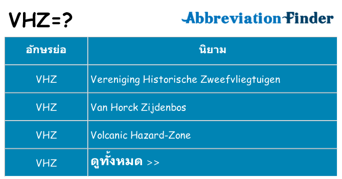 อะไรไม่ vhz ถึง