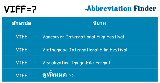 อะไรไม่ viff ถึง