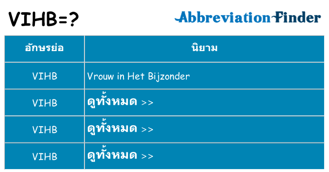 อะไรไม่ vihb ถึง